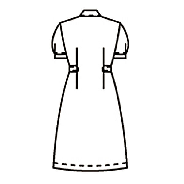 KAZEN ワンピース半袖 （ナースワンピース） 医療白衣 サックスブルー