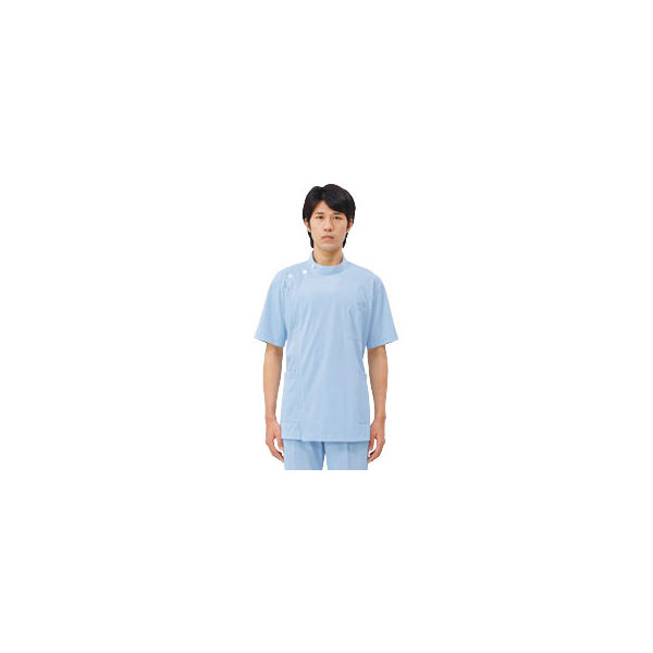 アスクル】住商モンブラン メンズ医務衣（ケーシージャケット） 医療白衣 半袖 サックスブルー（水色） L 72-964（直送品） 通販  ASKUL（公式）