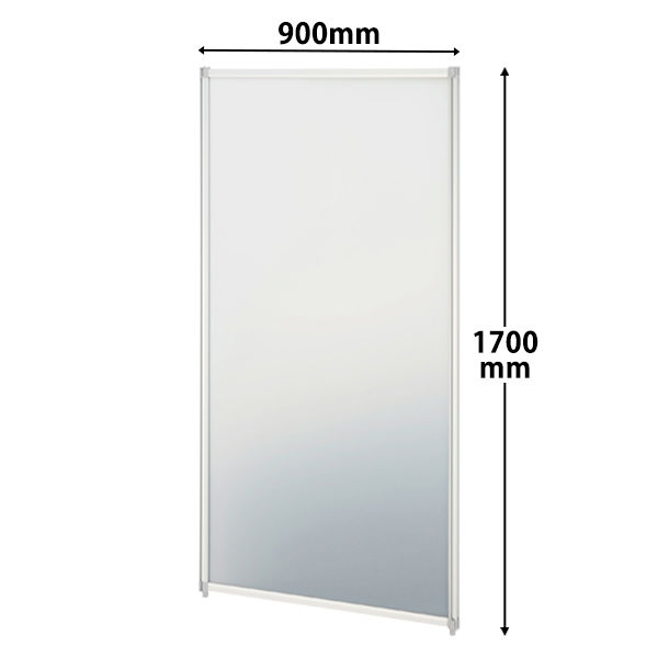 トーカイスクリーン EGシンプルパネル パーティション 樹脂タイプ ホワイト（半透明） 高さ1700×幅900mm EG-1709P （飛沫防止）1枚