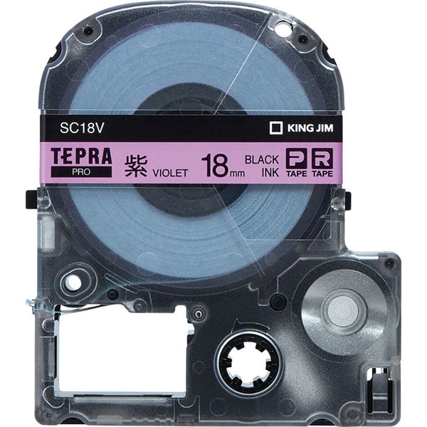 テプラ TEPRA PROテープ スタンダード 幅18mm パステル 紫ラベル