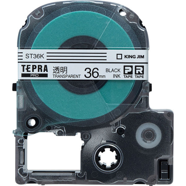 テプラ TEPRA PROテープ スタンダード 幅36mm 透明ラベル(黒文字