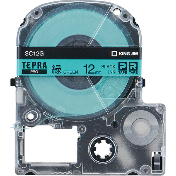テプラ TEPRA PROテープ スタンダード 幅12mm パステル 緑ラベル