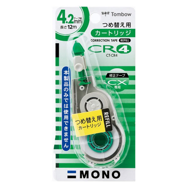 トンボ鉛筆【MONO】修正テープ　モノCX　4.2mm　詰め替えカートリッジ　CT-CR4　1個