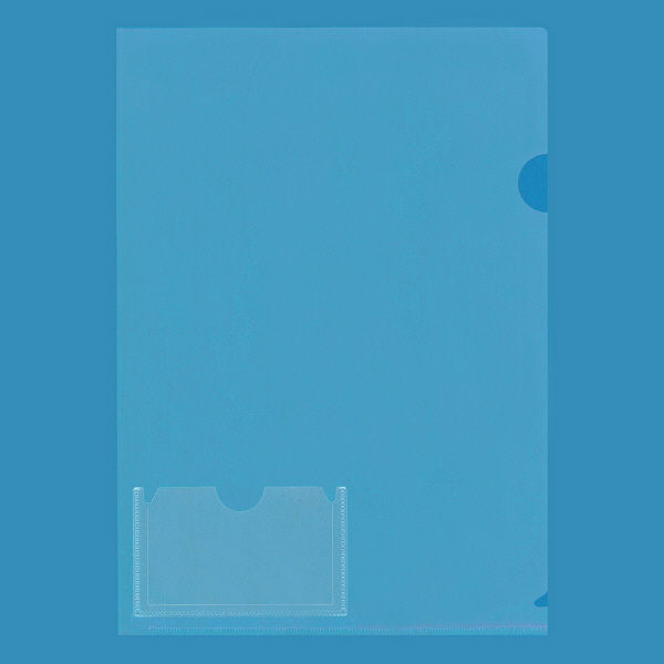 プラス カード（名刺）ポケット付きクリアーホルダー A4 1袋（10枚入） ファイル 88146