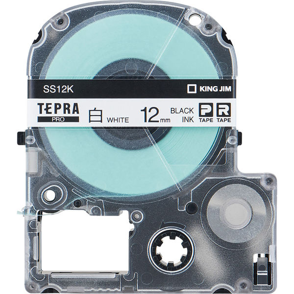 アスクル】テプラ TEPRA PROテープ スタンダード 幅12mm 白ラベル(黒文字) SS12K-5P 1セット（5個入） キングジム 通販 -  ASKUL（公式）