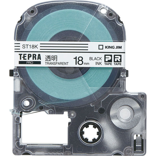 アスクル】テプラ TEPRA PROテープ スタンダード 幅18mm 透明ラベル 