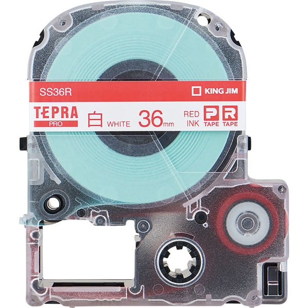 テプラ TEPRA PROテープ スタンダード 幅36mm 白ラベル(赤文字) SS36R