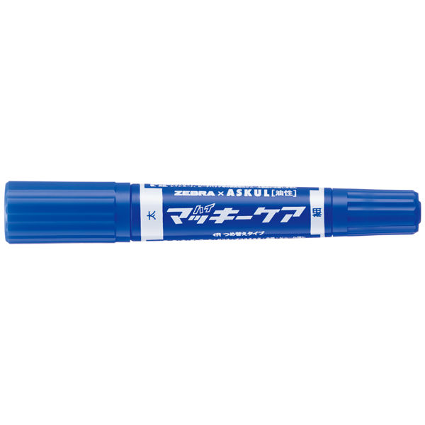 ハイマッキーケア 太字/細字 詰め替えタイプ（アスクル限定モデル） 青