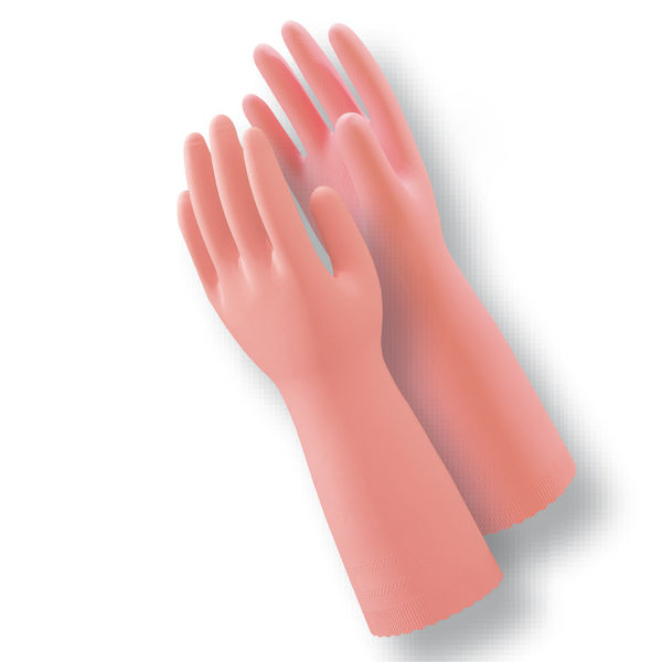 ニトリルゴム手袋(裏毛付)　ナイスハンドエクストラ中厚手　Mサイズ　ピンク　1双　ショーワグローブ