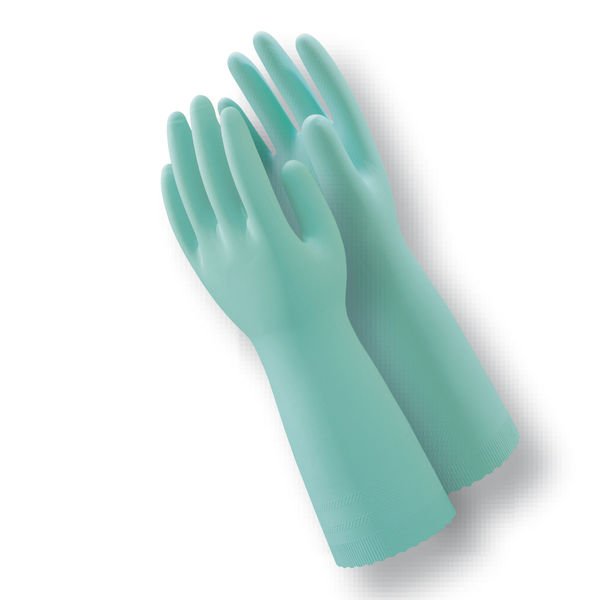 ニトリルゴム手袋(裏毛付)　ナイスハンドエクストラ中厚手　Lサイズ　グリーン　10双　ショーワグローブ