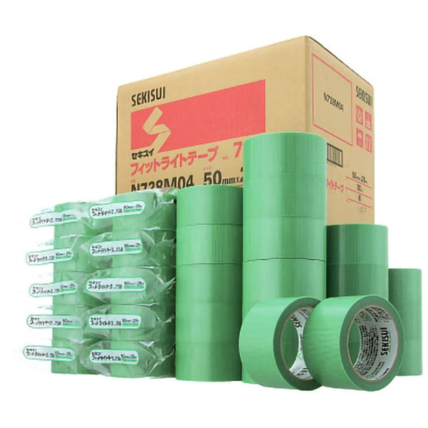 アスクル】【養生テープ】 フィットライトテープ No.738 緑 幅50mm×長さ25m 積水化学工業 1セット（90巻：30巻入×3箱） 通販  ASKUL（公式）