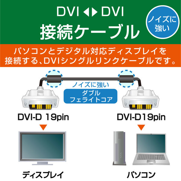 DVIケーブル DVI-D 19ピン (オス)-DVI-D19ピン(オス) 5m ブラック CAC