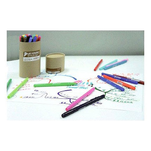 アスクル】トンボ鉛筆 水性サインペン プレイカラー2 6色セットGCB-611 1パック（6色入） （取寄品） 通販 ASKUL（公式）