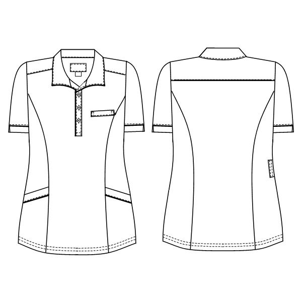 ナガイレーベン 男女兼用ニットシャツ 介護ユニフォーム ブラウン L RK-5277（取寄品）