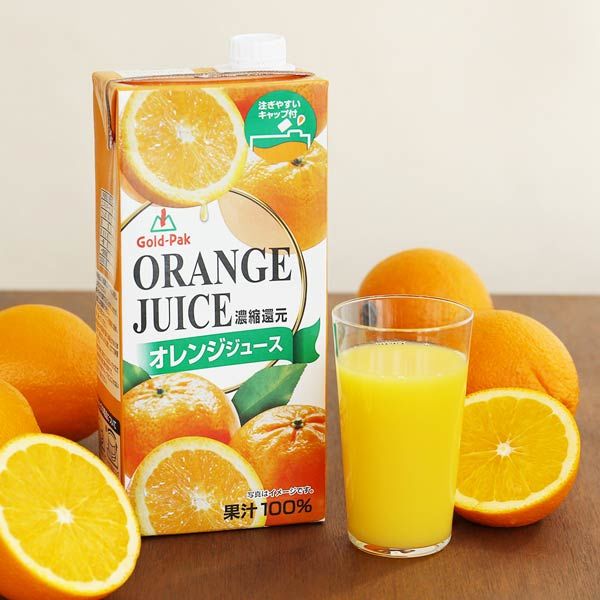 アスクル】ゴールドパック 業務用100%オレンジジュース 1L 1箱（6本入