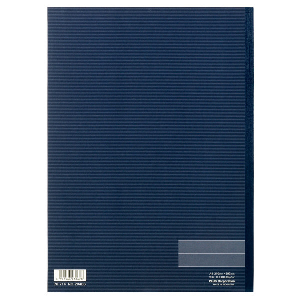 プラス ノートブック A4 B罫 40枚 青 1箱（60冊：10冊入×6袋） NO-204BS 76714