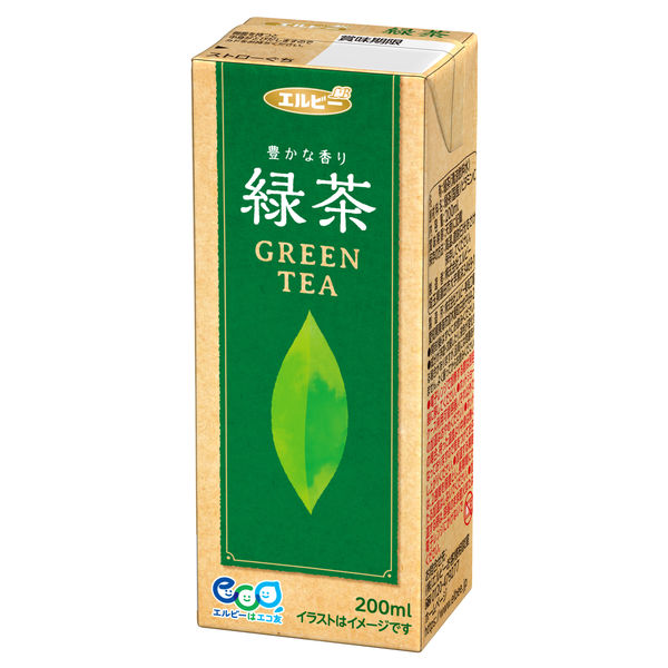 【アウトレット】エルビー　豊かな香り緑茶　200ml　1箱（30本入）　お茶　パック飲料　紙パック