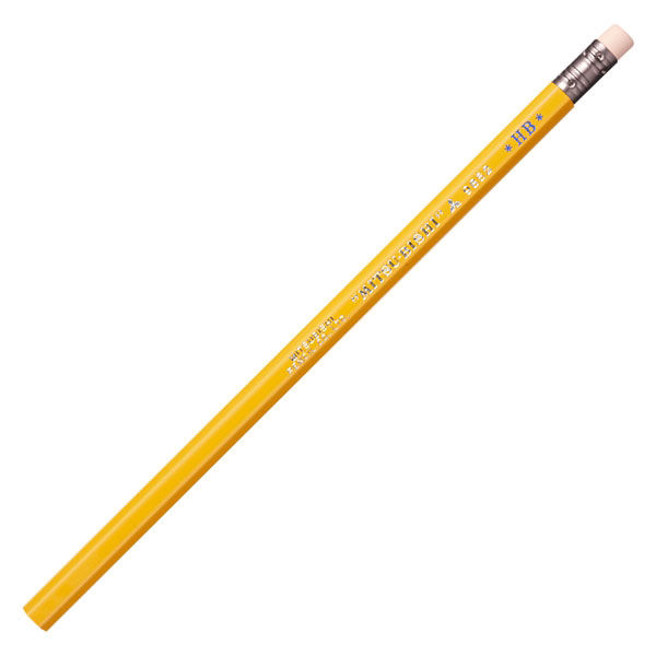 アスクル】 三菱鉛筆(uni) 消しゴム付鉛筆 HB K98523PHB 1パック（3本 