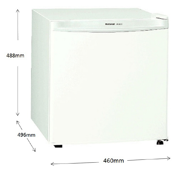 パナソニック １ドア小型冷蔵庫【45L】 オフホワイト NR-A50W - アスクル