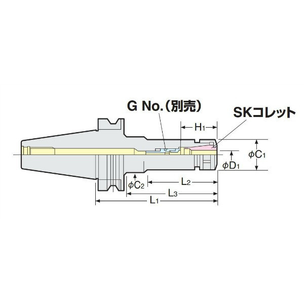 日研工作所 高圧センタースルー型スリムチャック BT40-SK6C-90 1台
