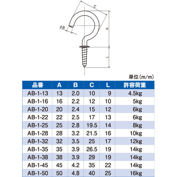 宮川公製作所 真鍮洋灯吊 32mm AB-1-32 1箱（200本入）（直送品