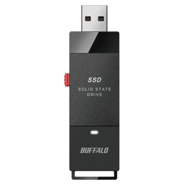 ポータブルSSD 1TB バッファロー 外付け 超小型 Type-Cコネクタ付属 USB3.2（Gen2）SSD-SCT1.0U3-BA　1台