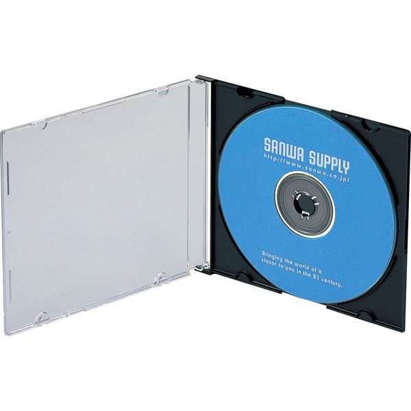 サンワサプライ Blu-ray・DVD・CDケース（スリムタイプ・50枚セット