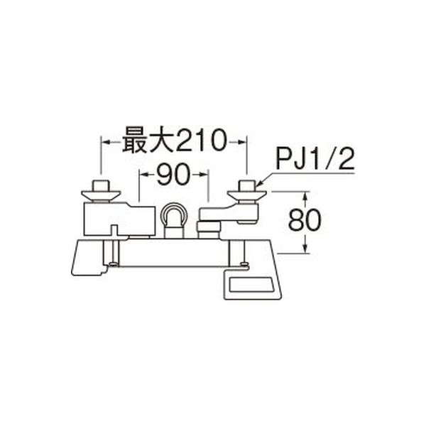 アスクル】SANEI サーモシャワー混合栓 SK181CT5-1N-13 1個（直送品 