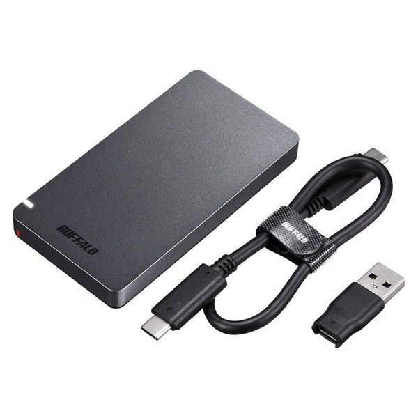 バッファロー USB3.1（Gen2） ポータブルSSD 960GB ブラック SSD-PGM960U3-B 1台