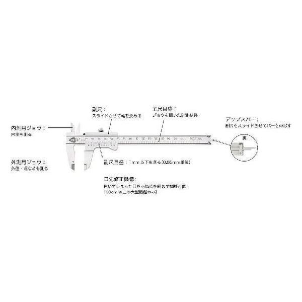 松井精密工業 M型ノギス100mm Ｍー１０ 1個（直送品） - アスクル
