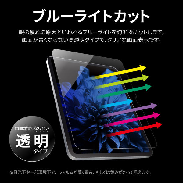 アスクル】MSソリューションズ iPad 10.9inch (第10世代) ガラスフィルム BLカット・高透明 LN-ITM22FGB 1個（直送品）  通販 ASKUL（公式）