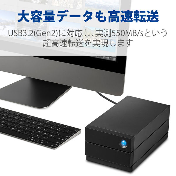 HDD 外付け 36TB 据え置き 5年保証 2big RAID USB-C STHJ36000800