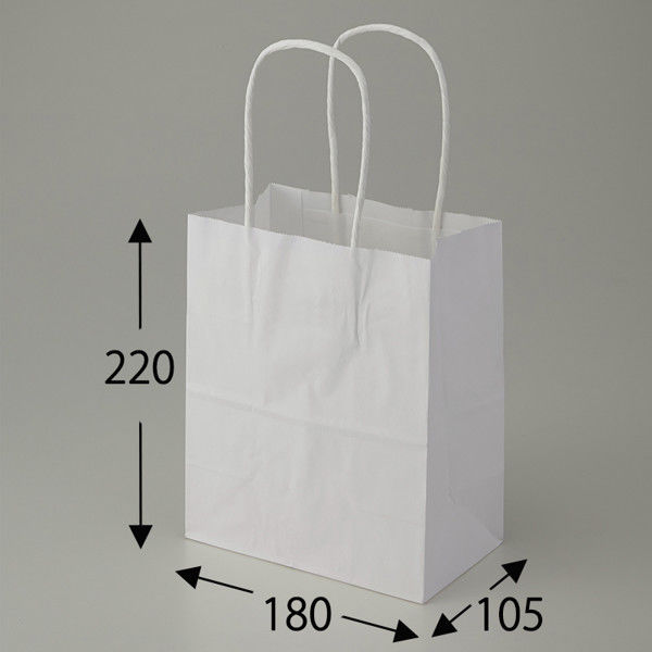 アスクル】 【ケース販売】HEIKO 紙袋 25チャームバッグ 18-1 晒白無地 003271111 1ケース(50枚×6袋 合計300枚)（直送品）  通販 - ASKUL（公式）