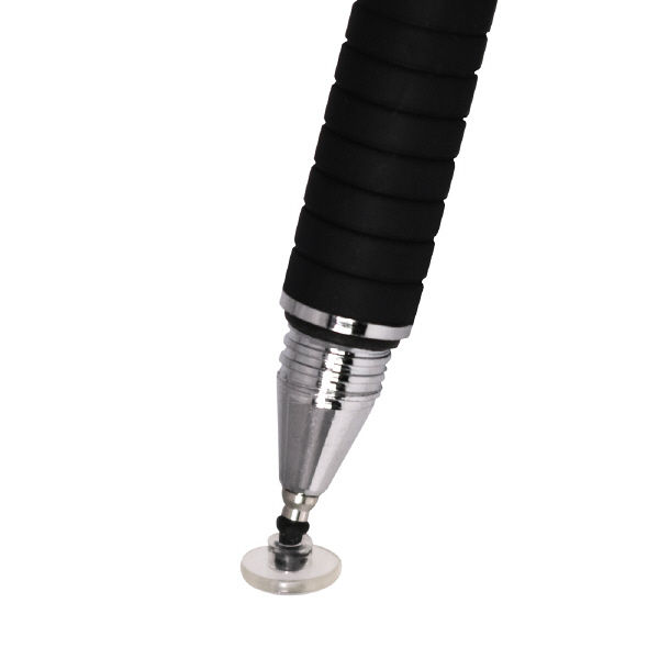 OWLTECH 2WAYタッチペン ブラック ディスク/導電繊維型 OWL-TPSE02-BK 1本