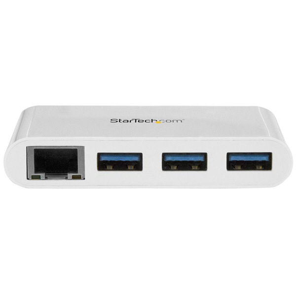 StarTech.com GbEポート搭載3ポートUSB 3.0ハブ USB-C接続 HB30C3A1GEA（直送品）
