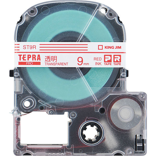 テプラ TEPRA PROテープ スタンダード 幅9mm 透明ラベル(文字) ST9R 1個 キングジム（わけあり品）