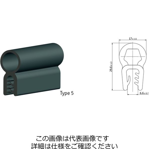 アスクル】エスコ（esco） 4 ー 5 mm/10m ガスケット（はさみ込み型 