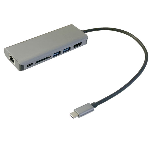 アスクル】ドッキングステーション USB Type-C接続 LANポート HDMIポート付属 ケーブル長30cm マルチDockアダプター USBハブ  通販 ASKUL（公式）