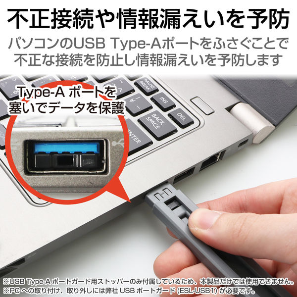 USBポートガード タイプA用 ストッパー 12個 ESL-USB1K エレコム 1個