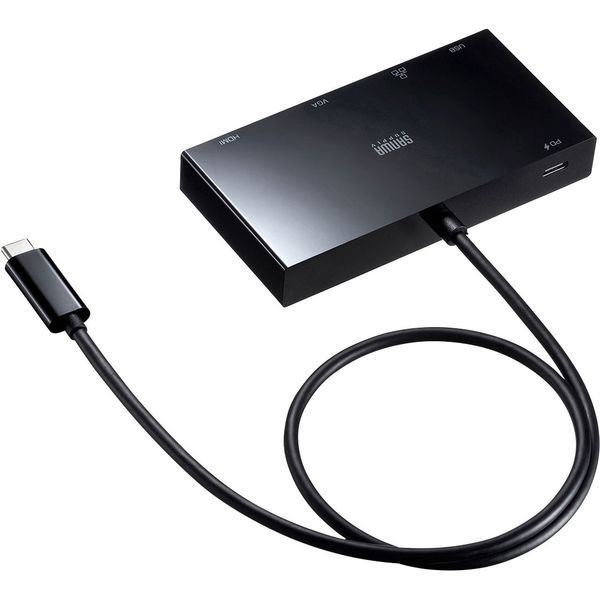 【ソロエルアリーナ】 サンワサプライ USB Type-Cモバイルドッキングステーション USB-3TCH30BK 1個（わけあり品） 通販