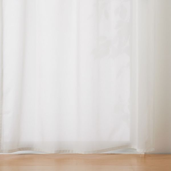 アスクル】無印良品 花粉をキャッチし熱を通しにくいレースノンプリーツカーテン 幅100×丈176cm用 オフ白 1セット（2枚） 良品計画 通販  ASKUL（公式）