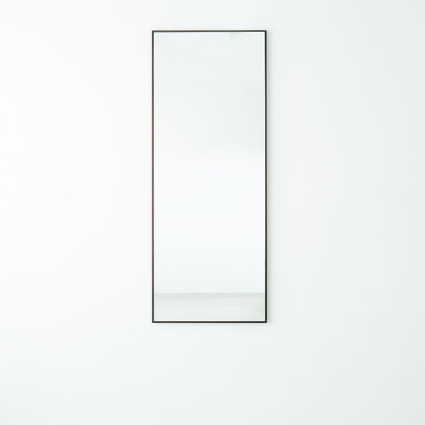 ストア-細枠ウォールミラー（•60×90）(ナチュラル) 天然木/姿見鏡