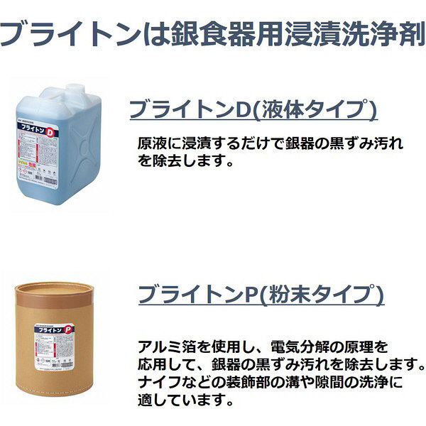 【アスクル】ブライトンD 銀食器用浸漬洗浄剤 詰め替え 業務用 10kg 酸性 液体タイプ（取寄品） 通販 - ASKUL（公式）