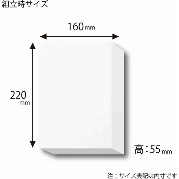 シモジマ 白無地箱 H-52 サック式 006835200 1セット（10枚入×10