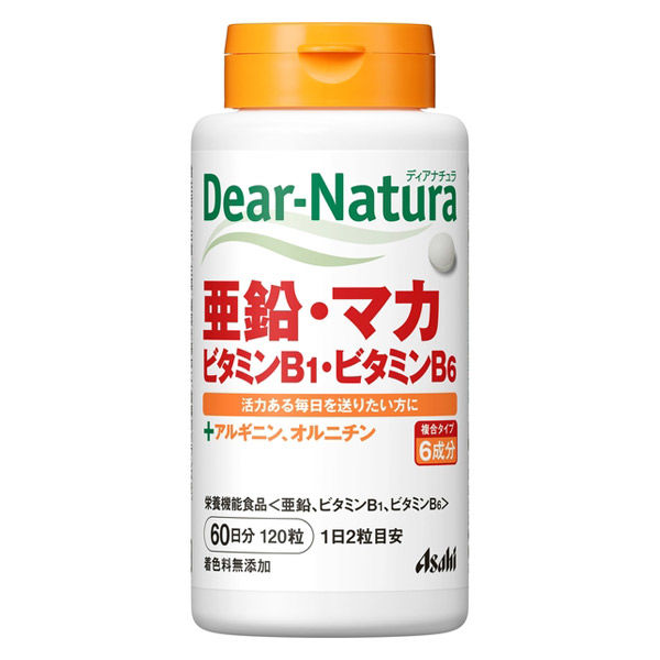 アスクル】ディアナチュラ（Dear-Natura） 亜鉛・マカ・ビタミンB1・ビタミンB6 1セット（60日分×6個） アサヒグループ食品 通販  ASKUL（公式）