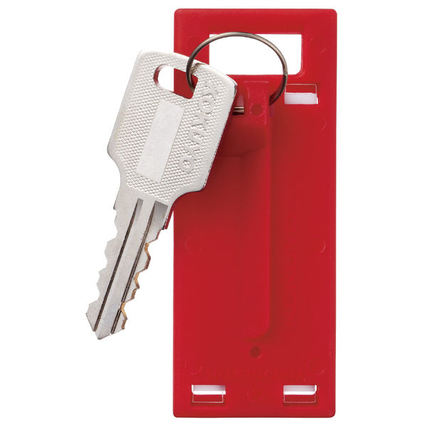 【アスクル】 コクヨ（KOKUYO） キーホルダー名札 USBメモリー対応 赤 4個入 ナフ-S230U-R 1セット（8個：4個入×2パック