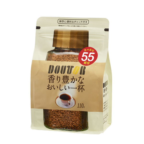 アスクル】ドトールコーヒー インスタントコーヒー袋 香り豊かなおいしい一杯 1セット（110g×3袋） 通販 ASKUL（公式）