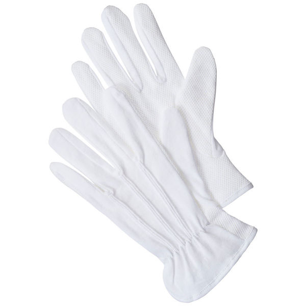 純綿スベリ止め付きスムス手袋 LLサイズ 白 1袋 (5双入) 川西工業（わけあり品）