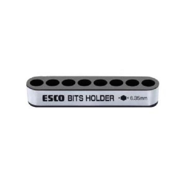 エスコ 8本用 (1/4”Hex)ビットケース EA509-10 1セット(60個)（直送品