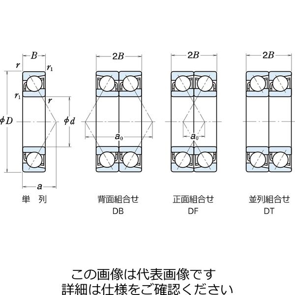 日本精工（NSK） 組合せアンギュラ玉軸受 7217AWDB 1個（直送品
